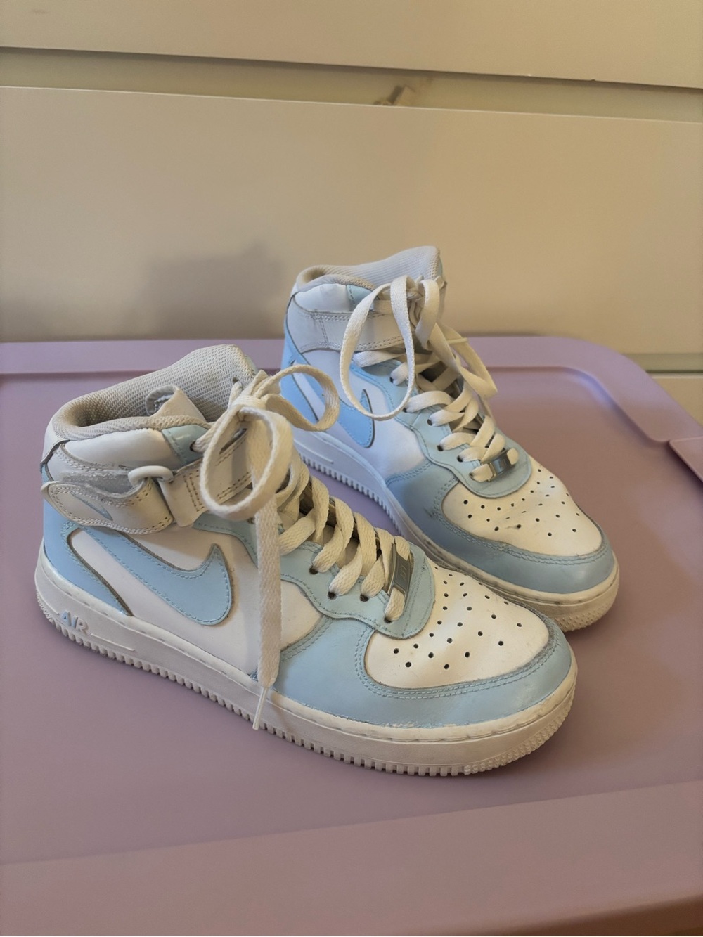 Caroline Blue Nike High Tops